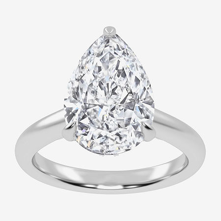 (G-H / Vs2-Si1) Womens 3 1/4 CT. T.W. Lab Grown White Diamond 14K Rose Gold Solitaire Engagement Ring, 8, White