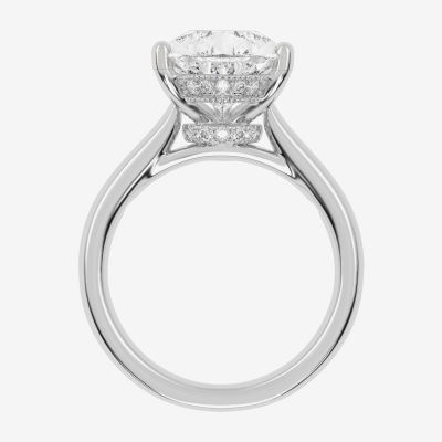 (G-H / Vs2-Si1) Womens 4 1/5 Ct. T.W. Lab Grown White Diamond 14K Rose Gold Solitaire Engagement Ring