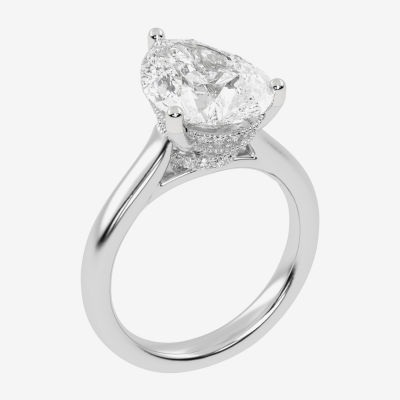 (G-H / Vs2-Si1) Womens 4 1/5 Ct. T.W. Lab Grown White Diamond 14K Rose Gold Solitaire Engagement Ring