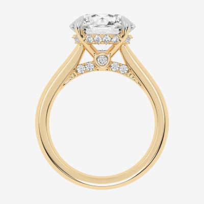 (G-H / Vs2-Si1) Womens 5 1/3 Ct. T.W. Lab Grown White Diamond 14K Rose Gold Round Solitaire Engagement Ring