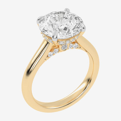 (G-H / Vs2-Si1) Womens 5 1/3 Ct. T.W. Lab Grown White Diamond 14K Rose Gold Round Solitaire Engagement Ring