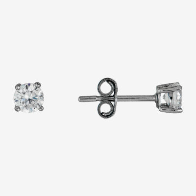 Womens Cubic Zirconia Sterling Silver Ball 3 Pair Earring Set