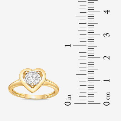 Diamonart Cubic Zirconia Sterling Silver Heart Band