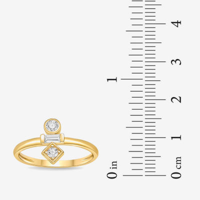 Diamonart Womens Cubic Zirconia Sterling Silver Stackable Ring