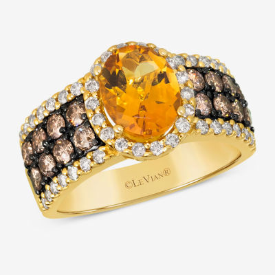 Le Vian® Ring featuring Cinnamon Citrine® Chocolate Diamonds® Nude Diamonds™ set in 14K Honey Gold™