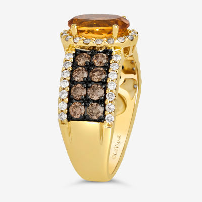 Le Vian® Ring featuring Cinnamon Citrine® Chocolate Diamonds® Nude Diamonds™ set in 14K Honey Gold™