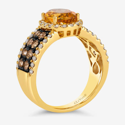 Le Vian® Ring featuring Cinnamon Citrine® Chocolate Diamonds® Nude Diamonds™ set in 14K Honey Gold™