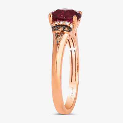 Le Vian® Ring featuring Raspberry Rhodolite® Chocolate Diamonds® Nude Diamonds™ set in 14K Strawberry Gold