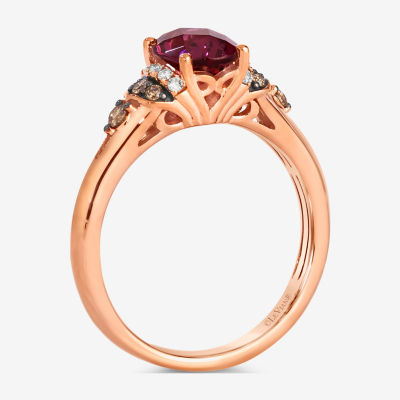 Le Vian® Ring featuring Raspberry Rhodolite® Chocolate Diamonds® Nude Diamonds™ set in 14K Strawberry Gold