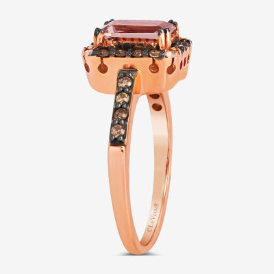 Le Vian® Ring featuring Peach Morganite™ Chocolate Diamonds® Nude Diamonds™ set in 14K Strawberry Gold®