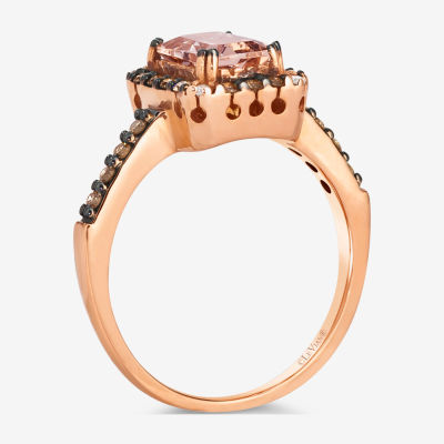 Le Vian® Ring featuring Peach Morganite™ Chocolate Diamonds® Nude Diamonds™ set in 14K Strawberry Gold®