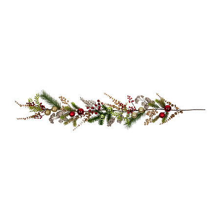Northlight Ball Glittered Indoor Christmas Garland, One Size, Yellow