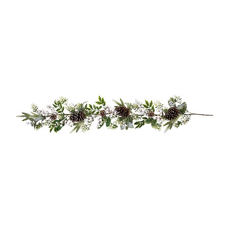 Northlight Frosted Pinecones Indoor Christmas Garland, One Size, Green