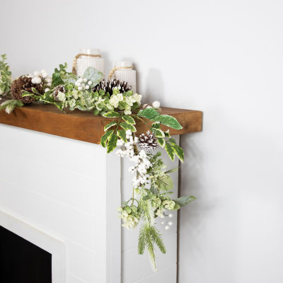 Northlight Frosted Pinecones Indoor Christmas Garland