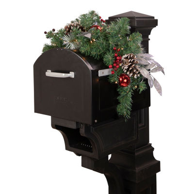 Northlight Ated Pine  Mailbox Pre-Lit Christmas Swags