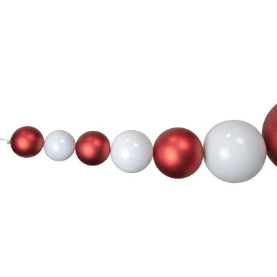 Northlight 6ft Shiny And Matte Ball Christmas Swags