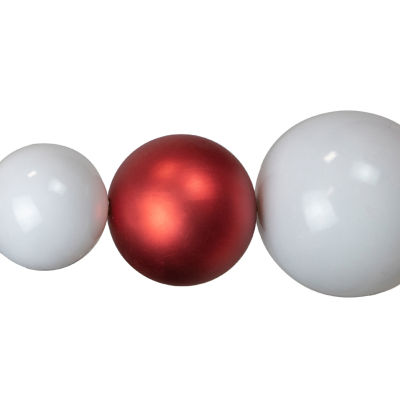 Northlight 6ft Shiny And Matte Ball Christmas Swags