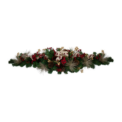 Northlight 52in Berries And Bows   Unlit Christmas Swags