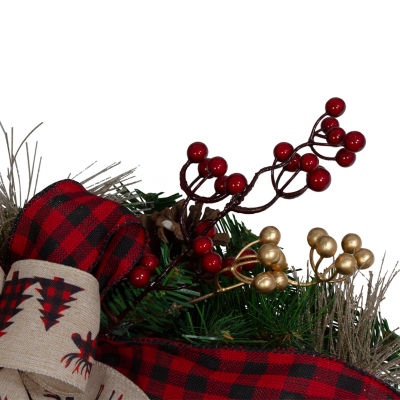 Northlight 52in Berries And Bows   Unlit Swag