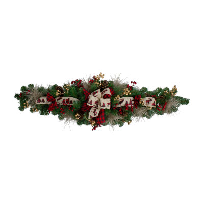 Northlight 52in Berries And Bows   Unlit Swag