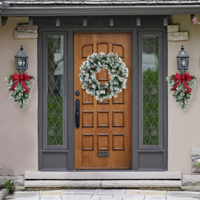 Northlight Snow Flocked Angel Pine Indoor Christmas Wreath