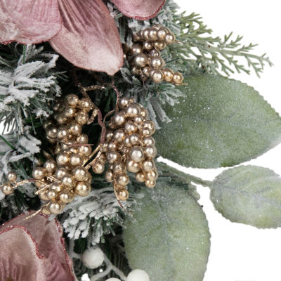 Northlight Floral And Ball  Pine Indoor Christmas Wreath