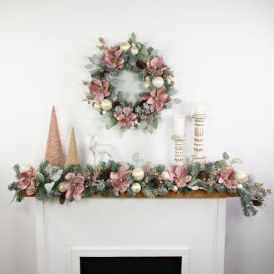 Northlight Floral And Ball  Pine Indoor Christmas Wreath