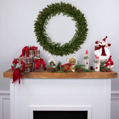 Northlight Rockwood Pine Indoor Pre-Lit Christmas Wreath