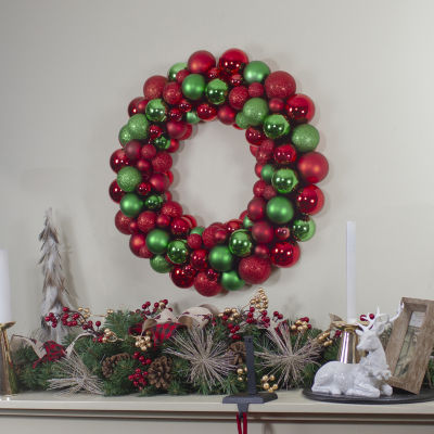 Northlight Shatterproof Ball Indoor Christmas Wreath