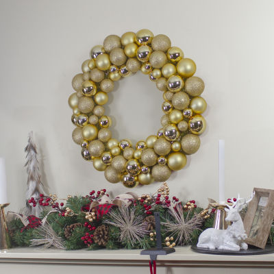 Northlight Shatterproof Ball Wreath