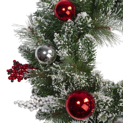 Northlight Flocked Mixed Pine Wreath