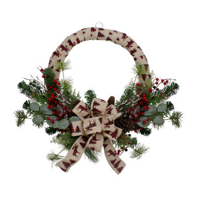 Northlight 24in Burlap Unlit Wreath