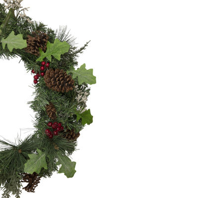 Northlight Natural Pine And Berry Indoor Christmas Wreath