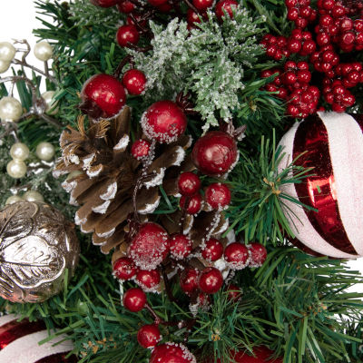 Northlight Ornament And Pinecone Pine Unlit Indoor Christmas Wreath