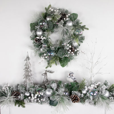 Northlight Flocked Pine Indoor Christmas Wreath