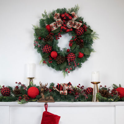 Northlight Pine Artificial   Unlit Indoor Christmas Wreath