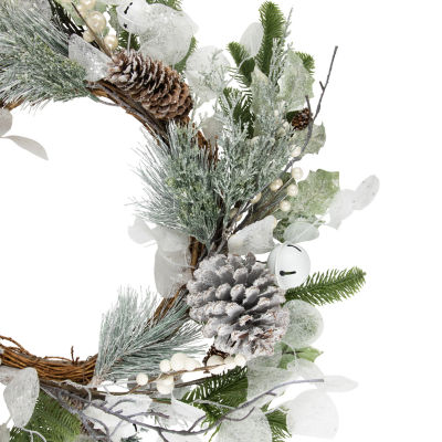 Northlight Mixed Foliage With Pine Cones Indoor Christmas Wreath