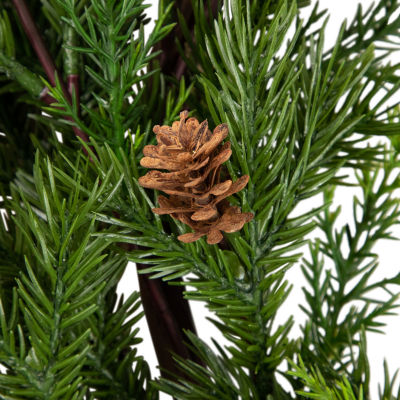 Northlight Cypress And Pine Cone   Unlit Indoor Christmas Wreath