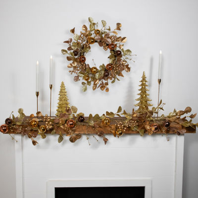 Northlight Ball  Glittered Wreath