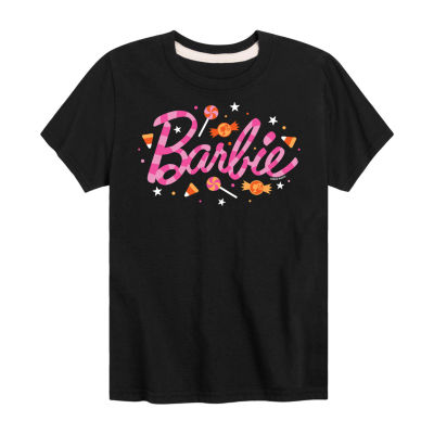 Big Girls Crew Neck Short Sleeve Barbie Graphic T-Shirt