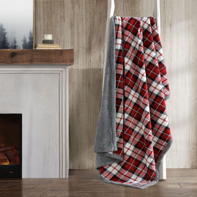 Eddie Bauer Parkwood Plaid Plush Lightweight Throw