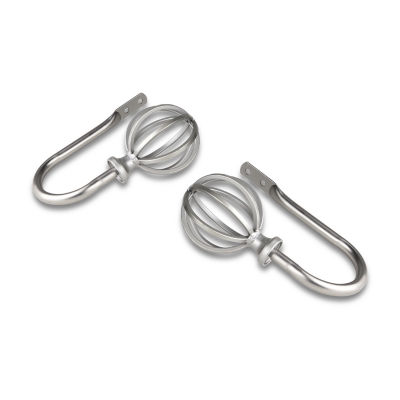 Rod Desyne Decorative Holdbacks with Cage Finials