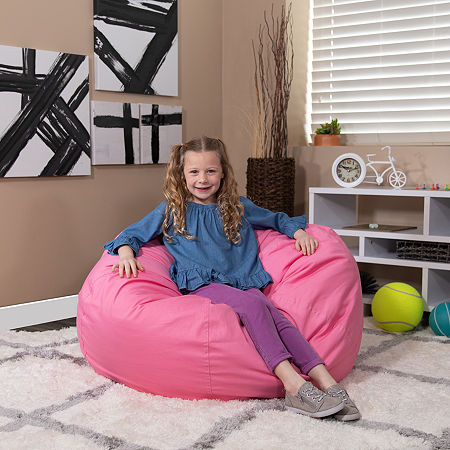 Duncan Bean Bag Chair, One Size, Pink