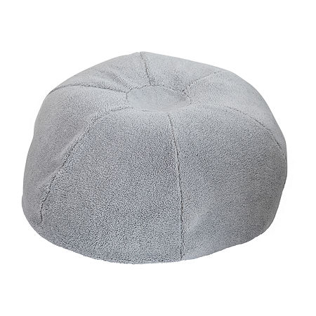 Duncan Sherpa Bean Bag Chair, One Size, Gray