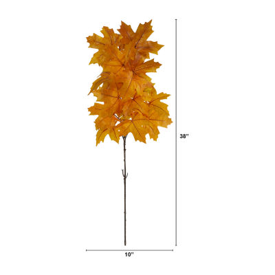 Nearly Natural Yellow Maple Leaf Stem Artificial Flowers