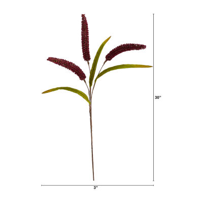 Nearly Natural Red Sorghum Stem Artificial Flowers