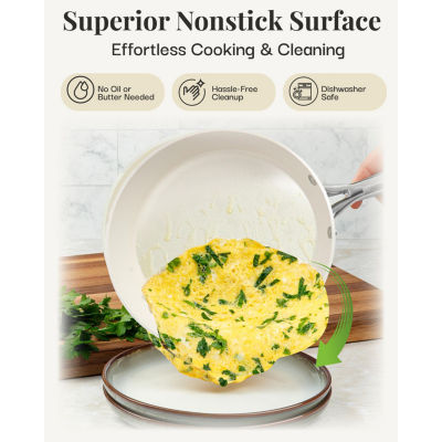 Gotham Steel Hammered Cream 15-pc. Non-Stick Ceramic Cookware and Bakeware Set