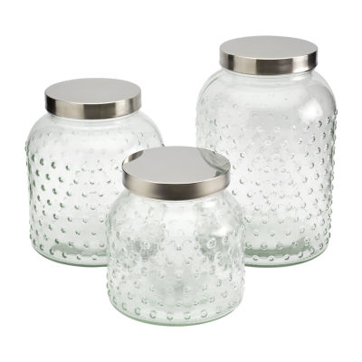 Tabletops Unlimited Mason Craft And More Glass 3-pc. Canister