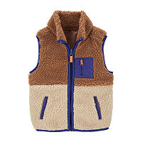 Carter's Sherpa Toddler Boys Vest, 4t, Brown