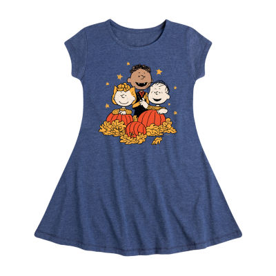 Big Girls Crew Neck Short Sleeve Peanuts T-Shirt